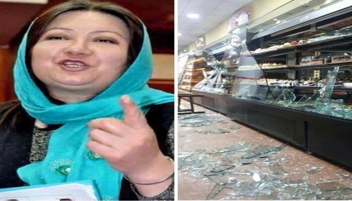 د ولسي جرګې وکیلې “هماسلطاني“ دکاندار وهلی او شیشې یې ورته ماتې کړې