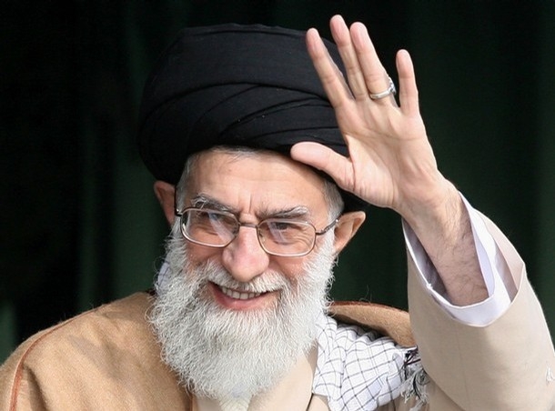 (FILES) File picture dated November 26, 2007 shows Iranian supreme leader Ayatollah Ali Khamenei waving as he attends a gathering of Basij militia forces in Tehran. Khamenei on February 26, 2008 hailed President Mahmoud Ahmadinejad's role in the "great success" of the nuclear programme, amid threats of new sanctions against Tehran. AFP PHOTO/ISNA/STR (Photo credit should read -/AFP/Getty Images)
